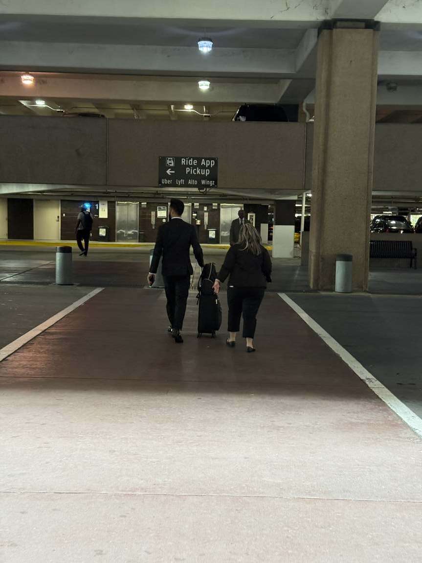 IAH Bush Intercontinental Airport chauffeur luggage walk — Houston Limo Chauffeur
