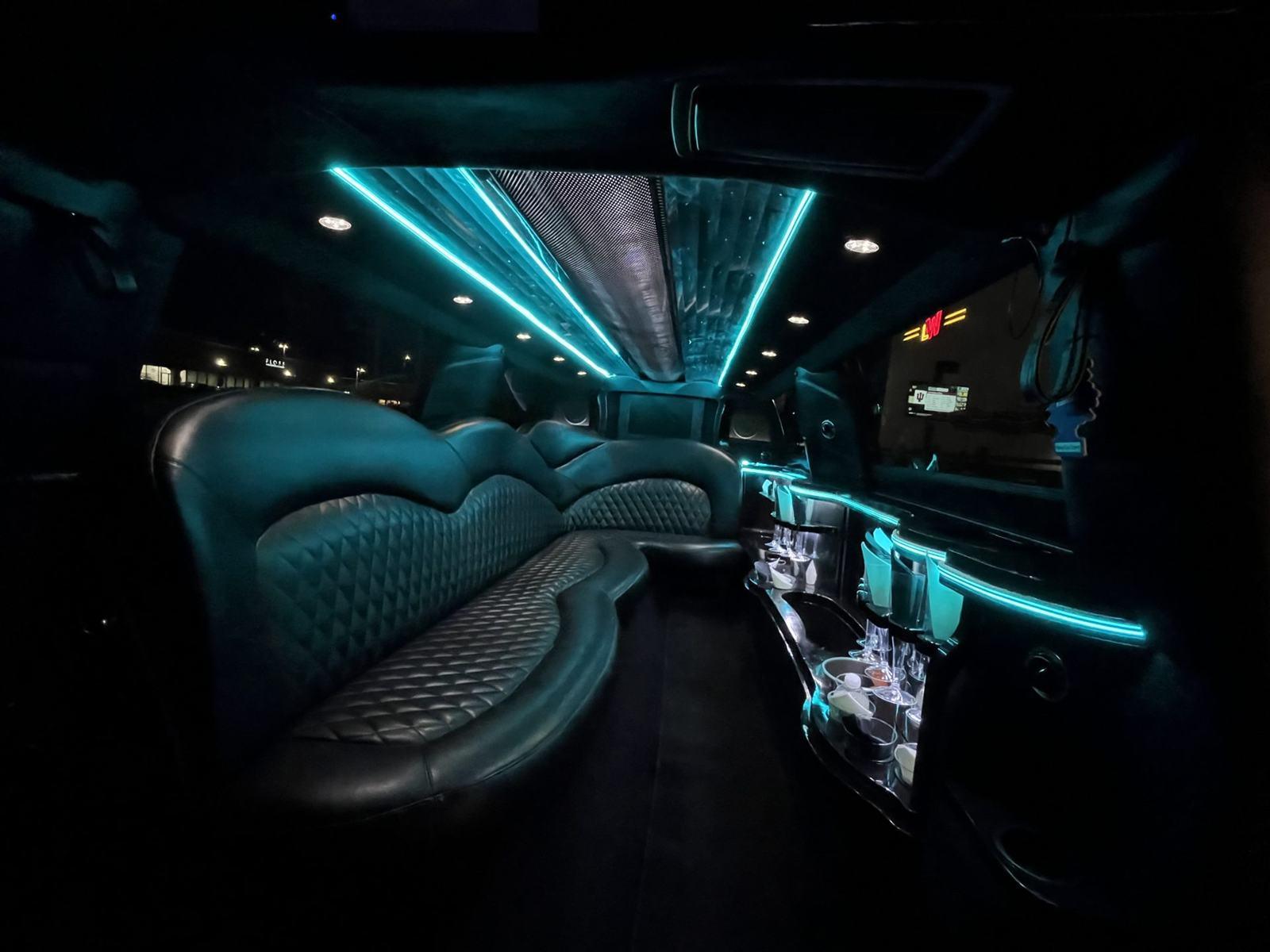 Stretch limousine interior lounge — Houston Limo Chauffeur